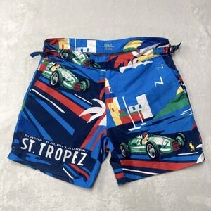 Rare Polo Ralph Lauren Swim Shorts Men's 30 Riviera St Tropez AOP Colourful